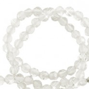 Naturstein Perlen Crystal Facett geschliffen 2mm White